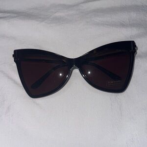 Tom Ford Dark Havana & Brown Butterfly Sunglasses
